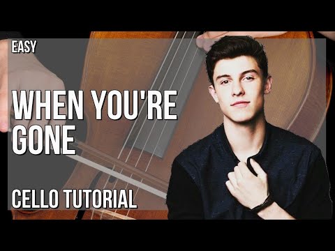 How to play When You're Gone by Shawn Mendes on Cello (Tutorial)