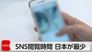 日本の15歳　平日のSNS閲覧2.3時間で24カ国中最短