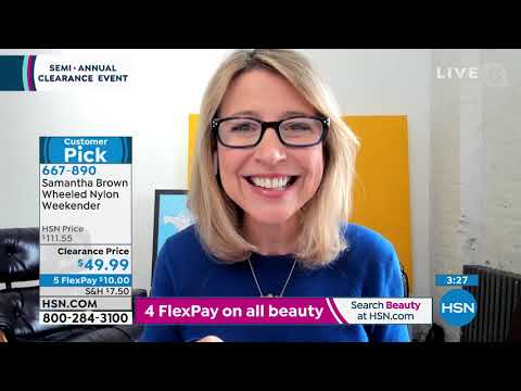 Samantha Brown Wheeled Nylon Weekender