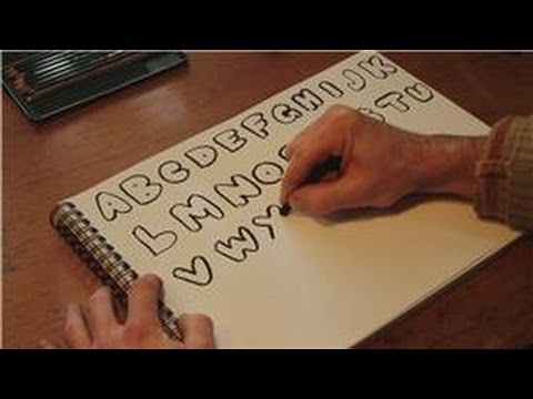 Drawing Practice : How to Draw the Alphabet in Bubble...
