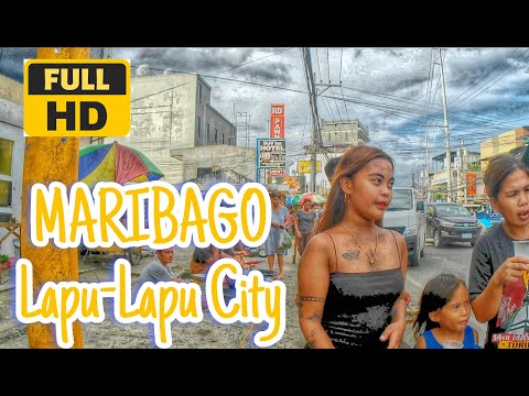 🚶‍♂️[HD #Lapu-Lapucity 🇵🇭] Ruas de MARIBAGO, CIDADE DE LAPU-LAPU, FILIPINAS | Passeio a pé |