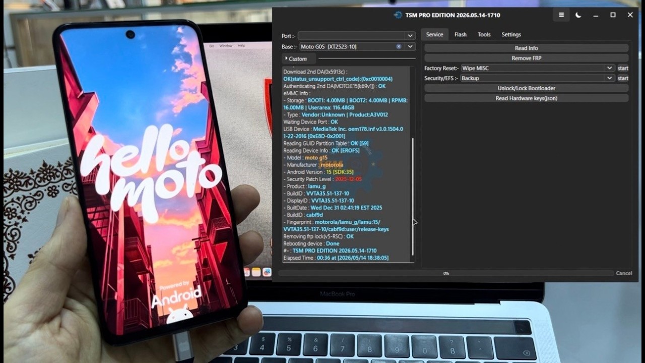 Motorola Moto G15 FRP Unlock Android 15 | TSM-Tool Pro One-Click Method 2025 | FRP Moto G15 TSM Pro