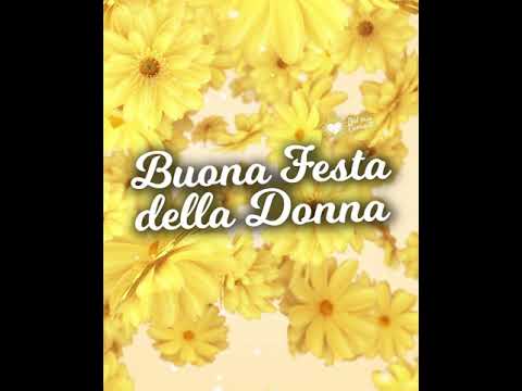 Video di Buona Festa della donna con cascata di fiori