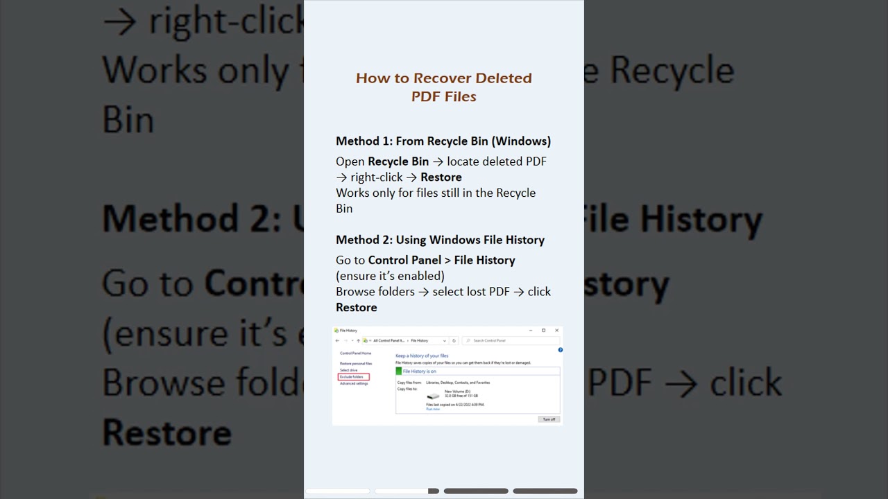 Lost your important PDF files? Learn how to recover deleted or unsaved PDFs easily in Windows #pdf