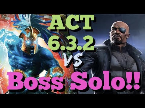 MCOC - ACT 6.3.2 - 6*R3 Aegon VS Nick Fury - Boss Solo!! (Thorns Path)