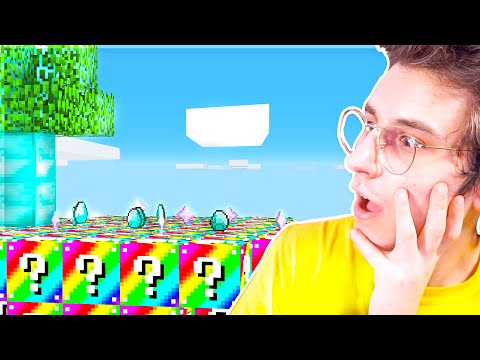 SKYBLOCK BUT ALL BLOCKS ARE LUCKY BLOCK OP! - Minecraft ITA