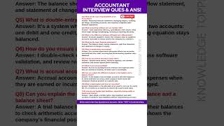 Accountant Interview Questions and Answers | Accounting Job Interview Questions
