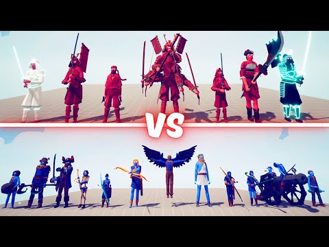 SAMURAI TEAM vs RANGED TEAM - Totally Accurate Battle Simulator TABS