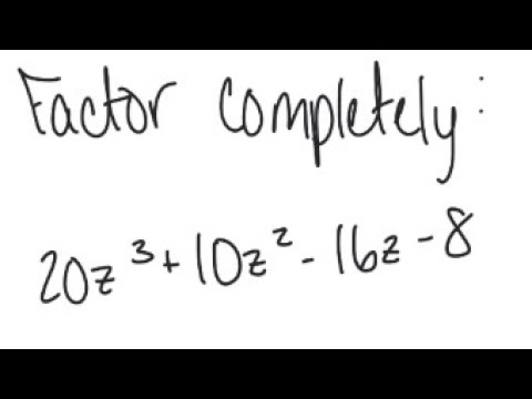 Factoring: Factor 20z^3 + 10z^2 - 16z - 8