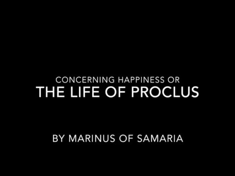 MARINUS - The Life of Proclus(On Happiness)