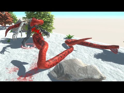 One Gint snake flew away! 3 Titanoboa vs Scourge - Animal Revolt Battle Simulator ✅ ARBS