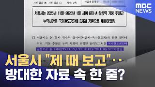 서울시 "제 때 보고"‥방대한 자료 속 한 줄? (2026.05.19/뉴스25/MBC)