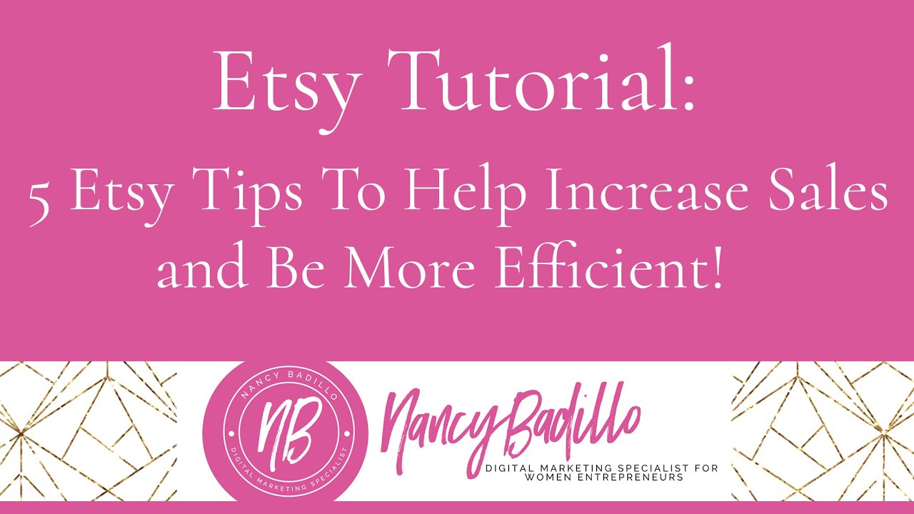 5 Etsy Tips to Help Increase Sales and Become More Efficient! - Etsy Tutorial