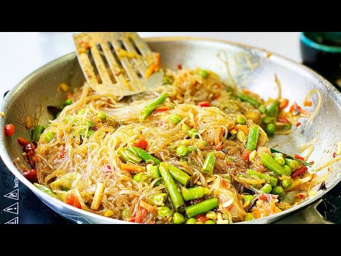 7 Min NOODLES WITH STIR-FRIED VEGETABLES | EASY, FAST VEGAN RECIPE