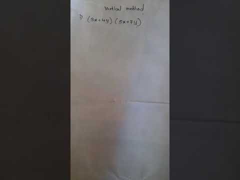 multiplication of binomial....(vertical method)