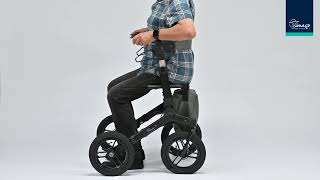 Odľahčené 4-kolesové chodítko RANGER bielo-čierne