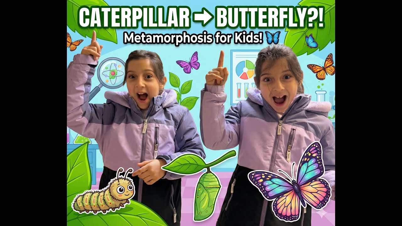 How Does a Caterpillar Turn Into a Butterfly? 🦋 | Metamorphosis for Kids!
