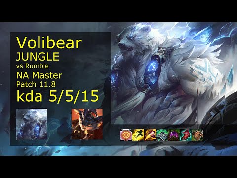 Volibear vs Rumble Jungle - NA Master 5/5/15 Patch 11.8 Gameplay