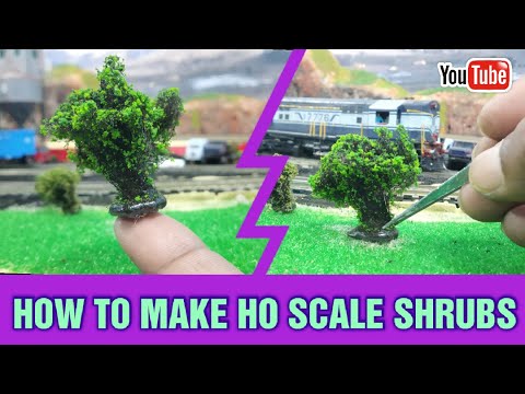 Modelling Realistic Bushes | Model Scenery Tutorial  | How To Make Bushes | Making HO Scale Bushes