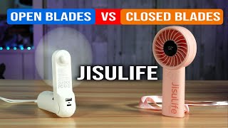Which is BEST? Jisulife Exposed Blades vs. Enclosed Blades Handheld Fan Showdown!