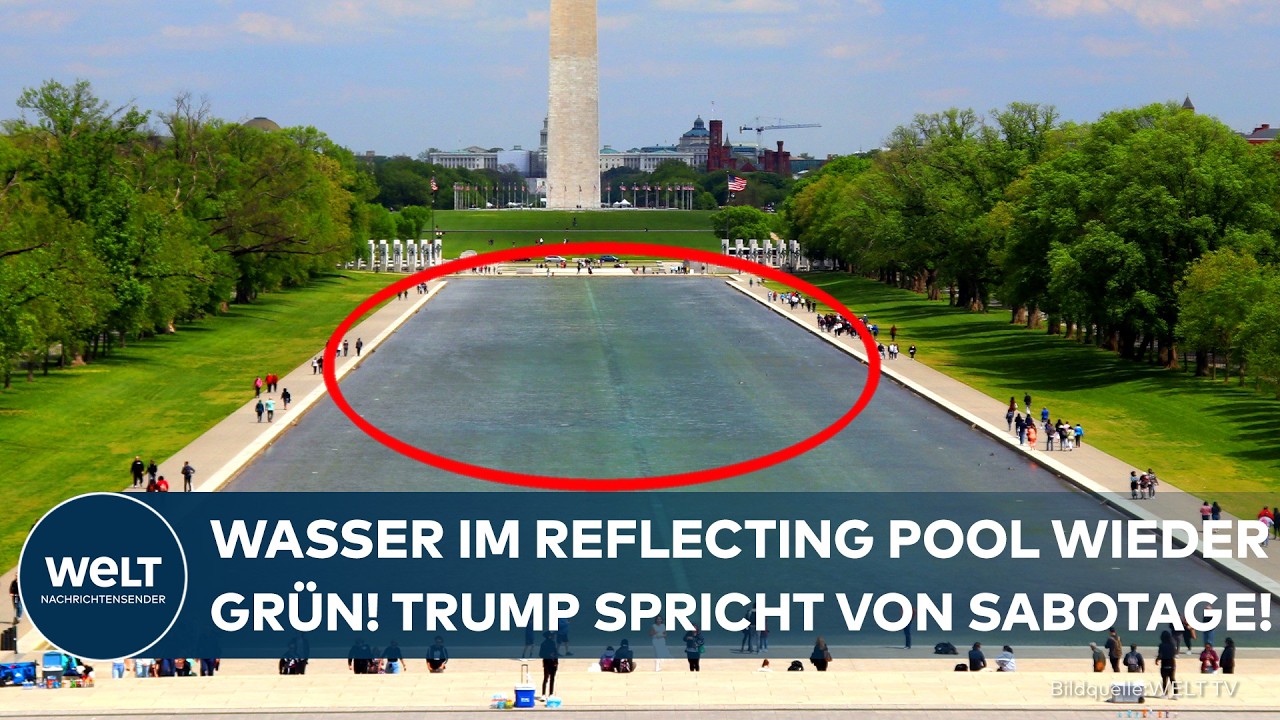 NEUER ÄRGER FÜR TRUMP: Grünes Wasser und Schäden am Reflecting Pool sorgen für Sabotage-Vorwürfe!