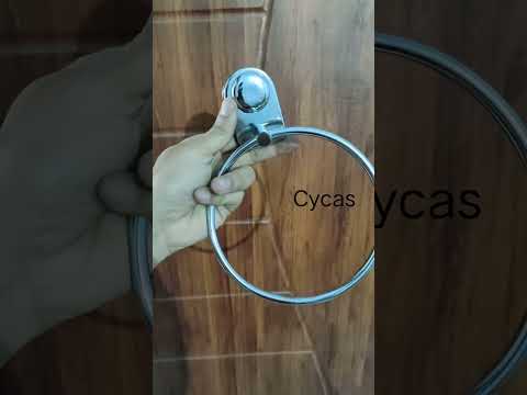 Rectangle polished stainless steel oval rose gold towel ring...