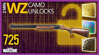 How to get the 725 Shotgun: Gold, Platinum, Damascus and Obsidian: 2 Min Warzone Camo Unlocks