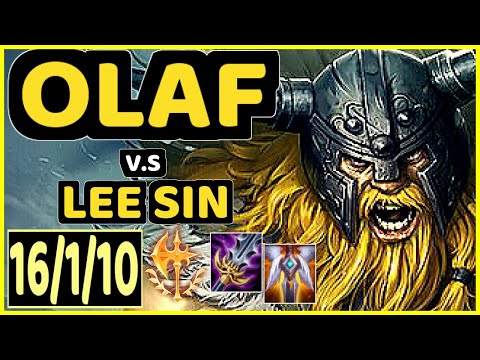 RY0MA (OLAF) vs LEE SIN - 16/1/10 KDA JUNGLE CHALLENGER GAMEPLAY - OC