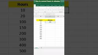 how to convert hours in minutes #excelhacks