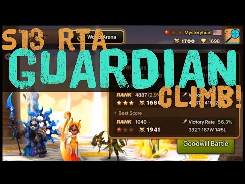 Season 13 RTA Guardian Climb in SUMMONERS WAR World Arena!