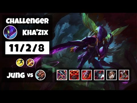 Kha'Zix vs Udyr EU Challenger JUNGLE (11/2/8) - v11.6