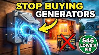 STOP Buying $2,000 GENERATORS. Grab This $45 LOWE'S PART That Powers Your Whole Garage!!