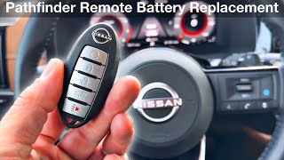 2021 - 2024 Nissan Pathfinder How to change key fob battery / remote battery replacement 2022 2023