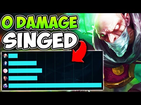 RANK 1 SINGED - I Tried the ZERO DAMAGE Singed Challenge 😂