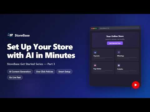 Set Up Your Online Store with AI — Complete Setup in Minutes