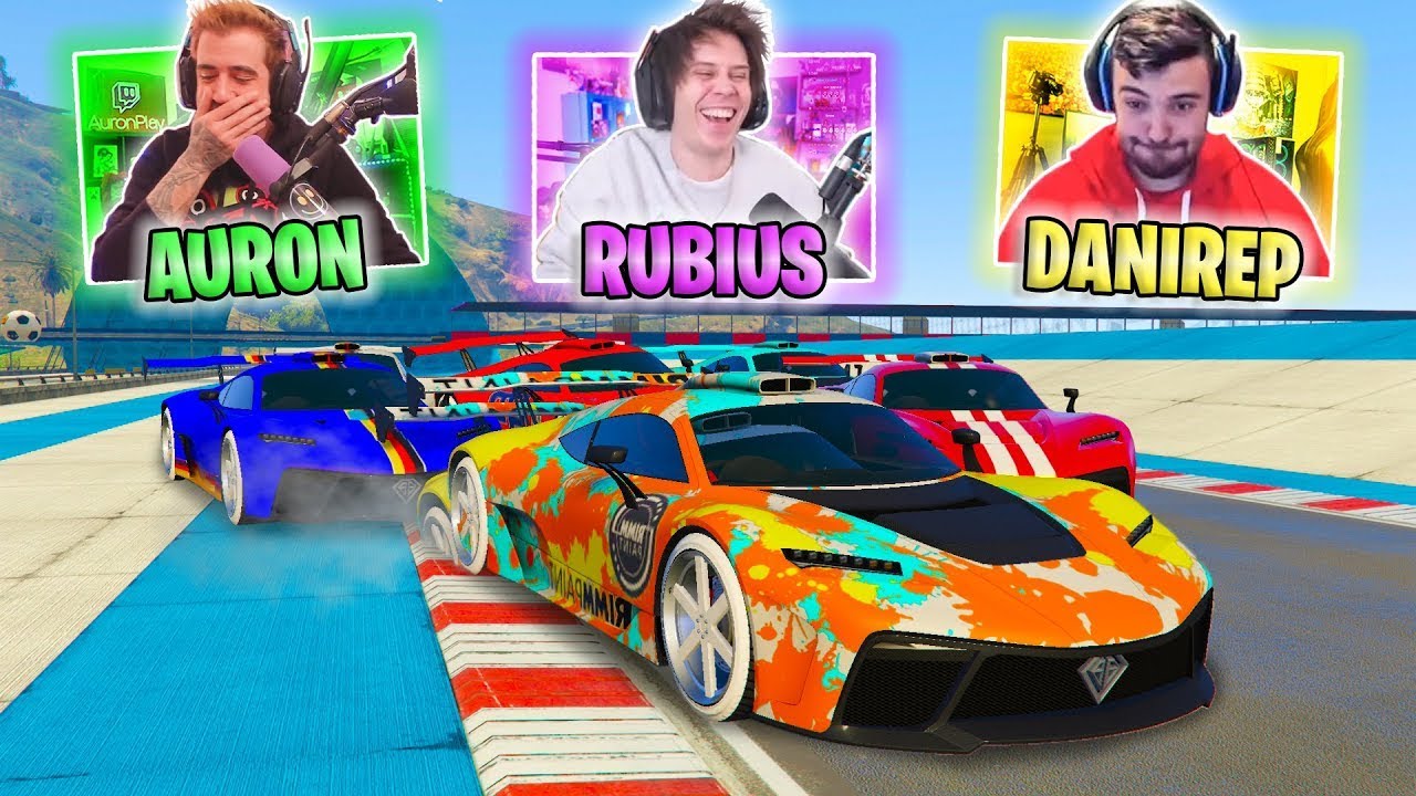 AYUDO A RUBIUS Y AURONPLAY A GANAR EN ESTA CARRERA!! - GTA 5 ONLINE