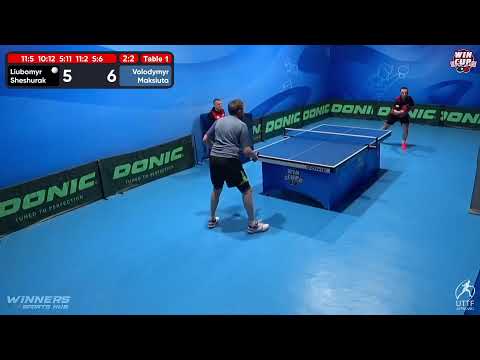 00:30 Liubomyr Sheshurak 3-2 Volodymyr Maksiuta West 5 WIN CUP 06.12.2022 | TABLE TENNIS WINCUP