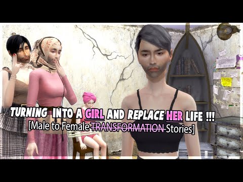 Boy Turning Into A Girl And Replace Her Life! 👦🔄👩 Transformation Story - Sims 4