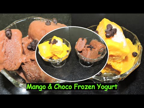 Mango & Choco Frozen Yogurt II How to make Mango & Choco Frozen Yogurt II Frozen Yogurt Recipe