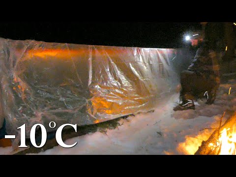 No Sleeping Bag - Winter Bushcraft Survival Super Shelter