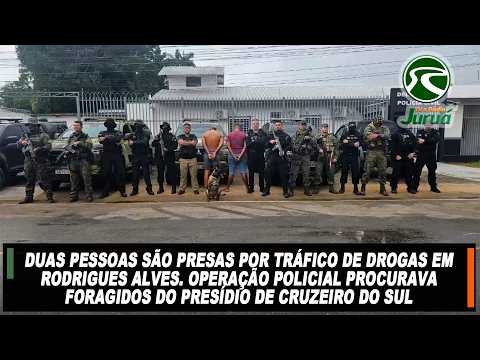 Duas pessoas são presas por tráfico de drogas em Rodrigues Alves.