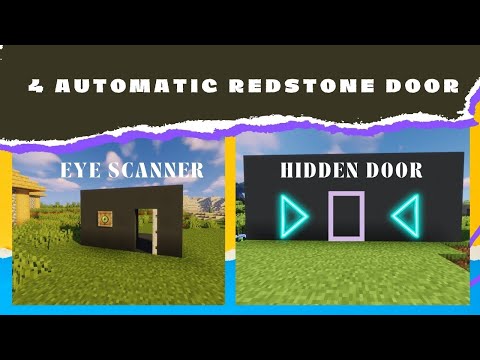 Crafting Ops - 4 Best Automatic Redstone Door in Minecraft | Crafting ops