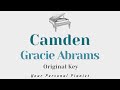 Camden - Gracie Abrams (Original Key Karaoke) - Piano Instrumental Cover with Lyrics