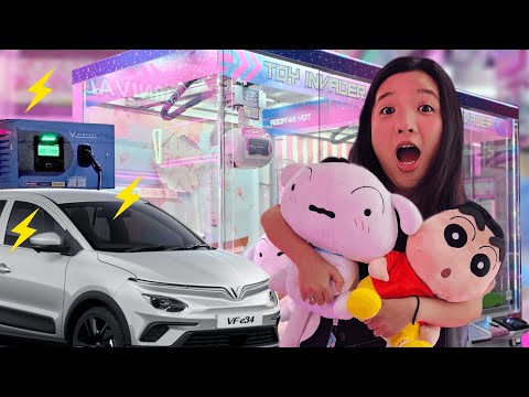 MAIN MESIN CAPIT RAKSASA NAIK MOBIL LISTRIK BARU! #FirstTimeWithVinFast