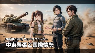 【2026年6月4日】中東情勢と国際ニュースフラッシュ：イスラエル停戦合意から北朝鮮の核増強まで