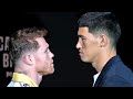CANELO ALVAREZ GIVES DMITRY BIVOL ICE COLD FACE OFF; SHOWS MEAN INTENTIONS AT FINAL PRESSER