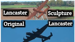 Stunning Lancaster Aircraft Sculpture Meets the Real Deal!