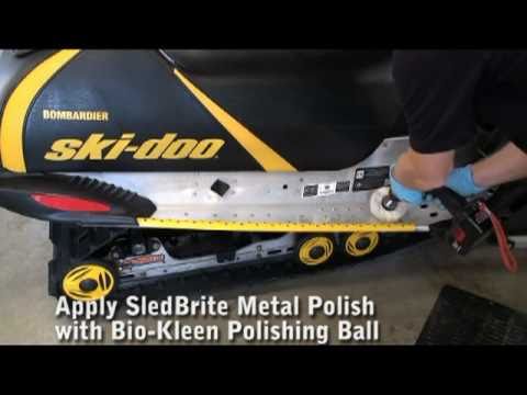 Polish Snowmobile Tunnel with SledBrite Metal Polish & Biokleen Polishing Ball