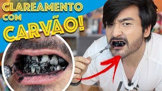 CLAREAMENTO CASEIRO USANDO CARVÃO! DENTES REALMENTE MAIS BRANCOS!