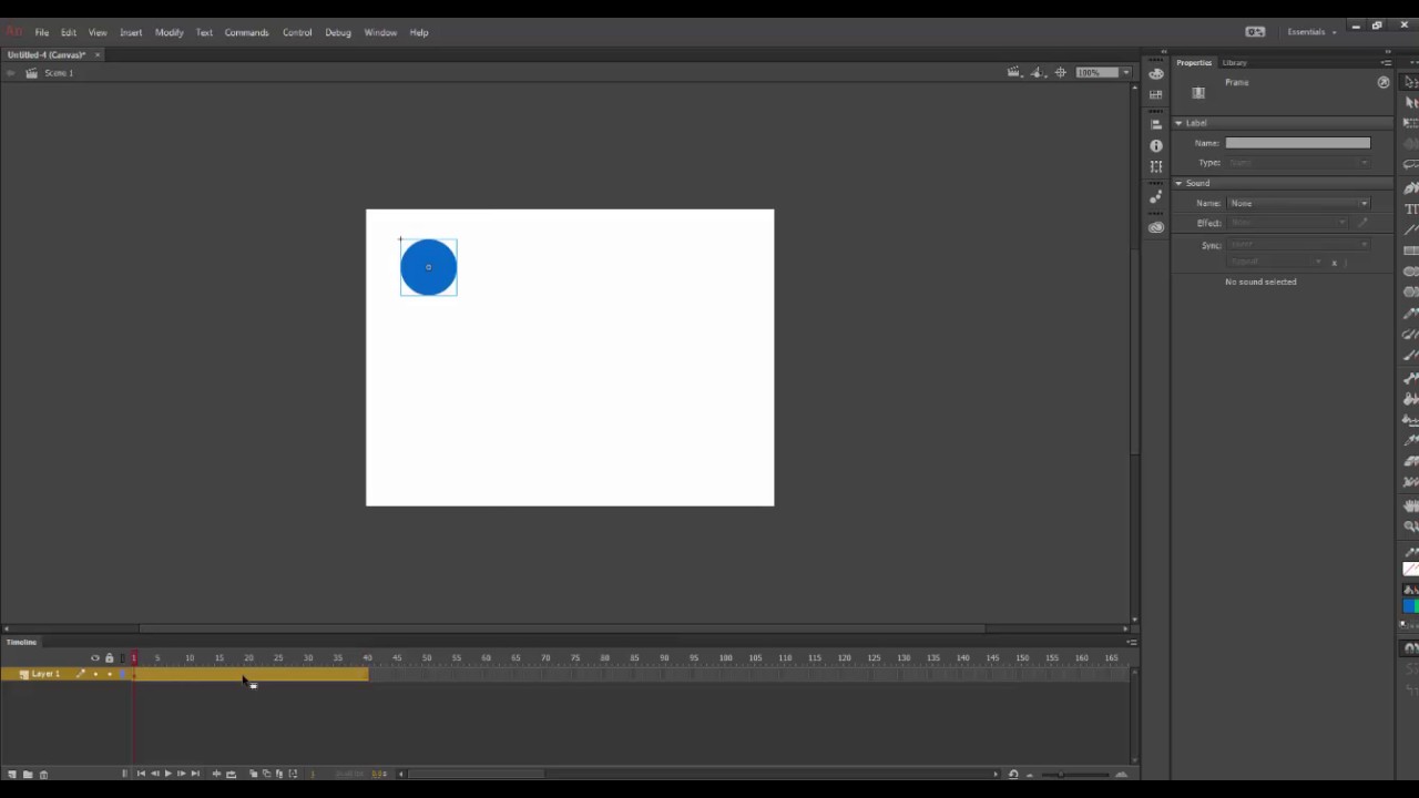 How to create a motion tween with Adobe Animate CC